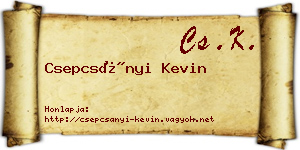 Csepcsányi Kevin névjegykártya