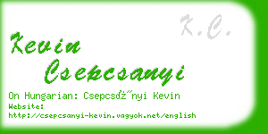 kevin csepcsanyi business card